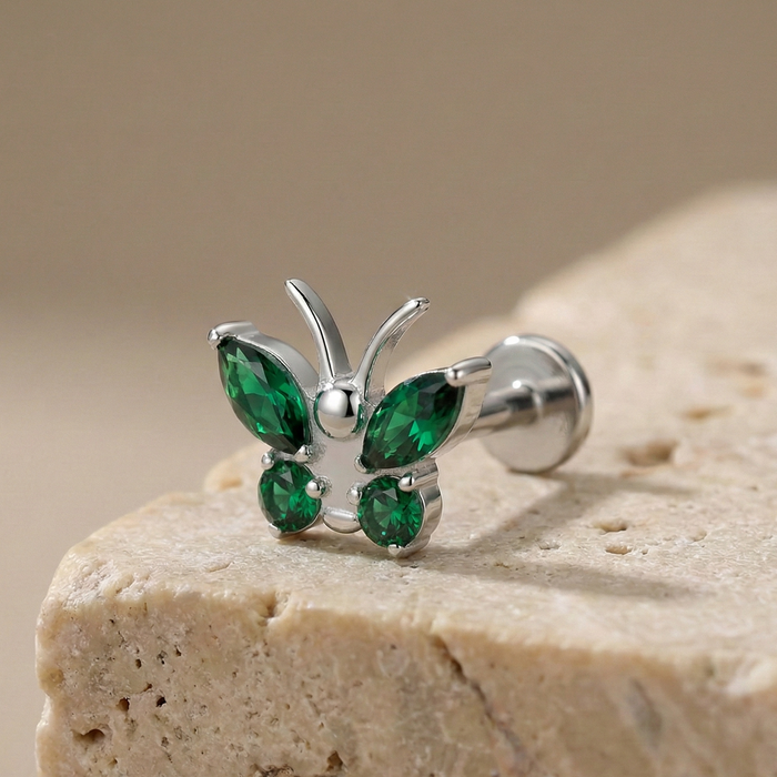 Bella - Titanium Butterfly Stud