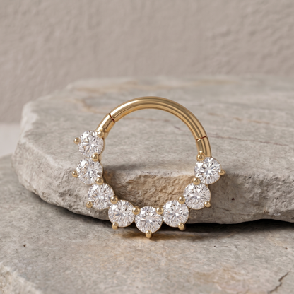 Elara - Titanium Blaze Daith Ring