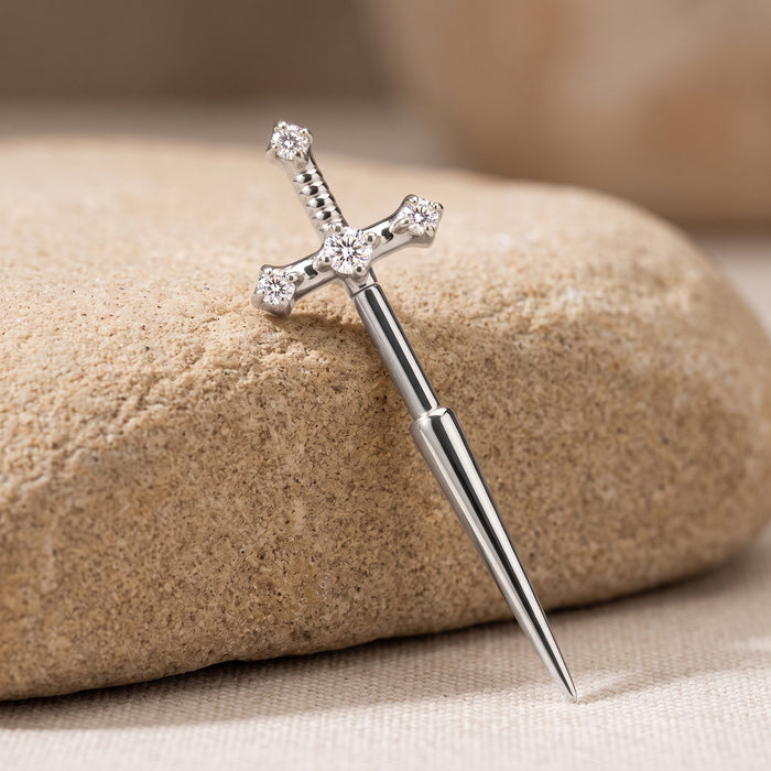 Electra - Titanium Sword Stud / Ear Jacket