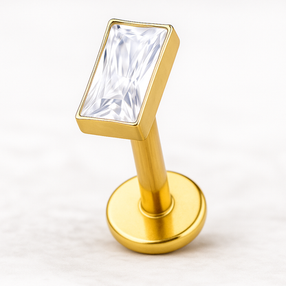 Erica - Titanium Baguette Stud