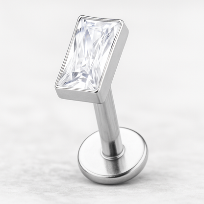 Erica - Titanium Baguette Stud