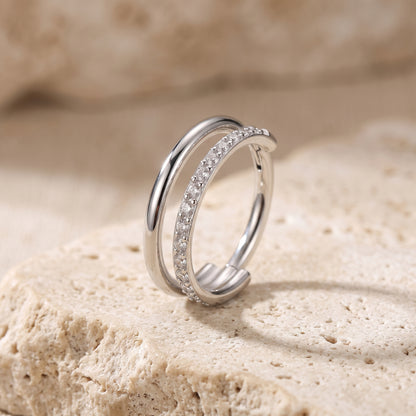 Ivana - Titanium Double Layer Segment Ring