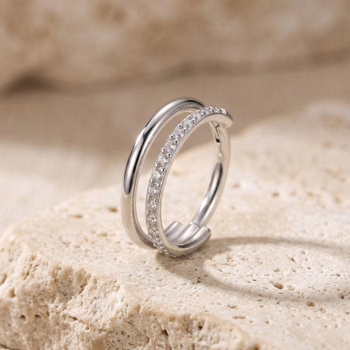 Ivana - Titanium Double Layer Segment Ring