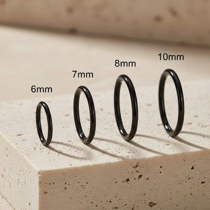 Lana - Plain Titanium Segment Ring