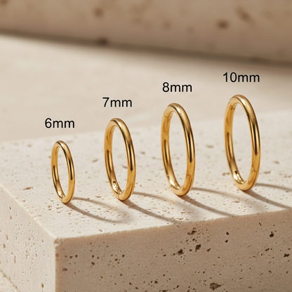 Lana - Plain Titanium Segment Ring