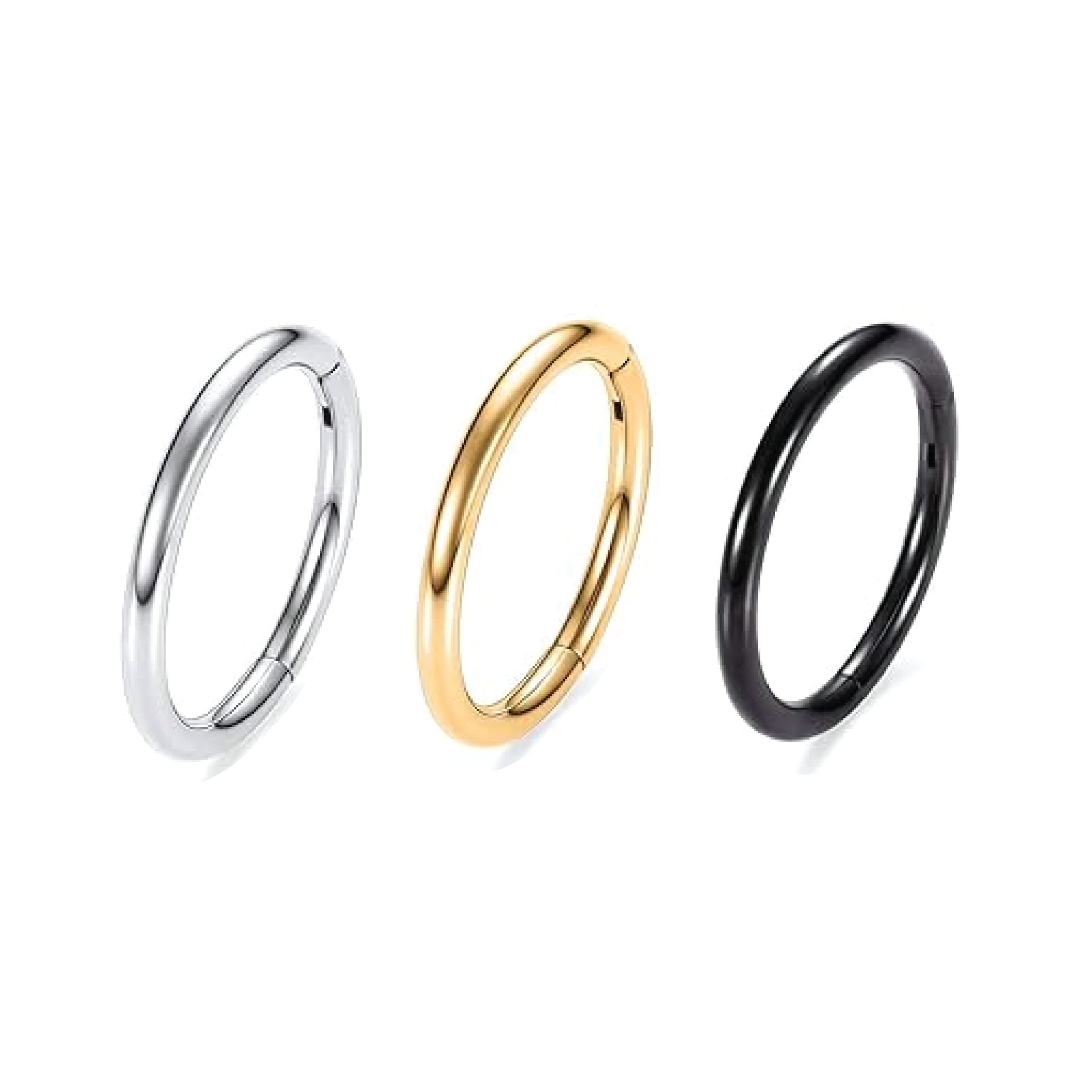 Lana - Plain Titanium Segment Ring – Cura - Piercing Jewellery