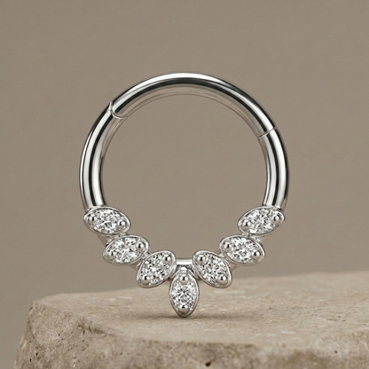 Liana - Titanium Wreath Daith Ring