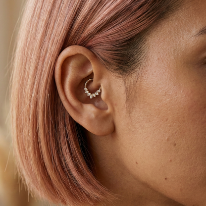 Liana - Titanium Wreath Daith Ring