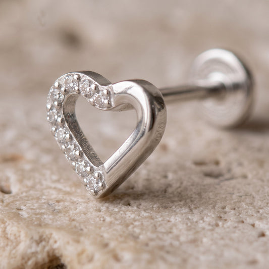 Lina - Crystal Heart Stud