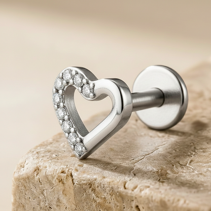 Lina - Crystal Heart Stud