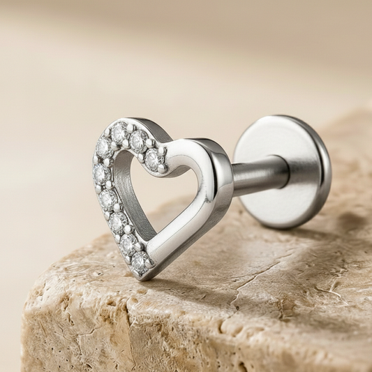 Lina - Crystal Heart Stud