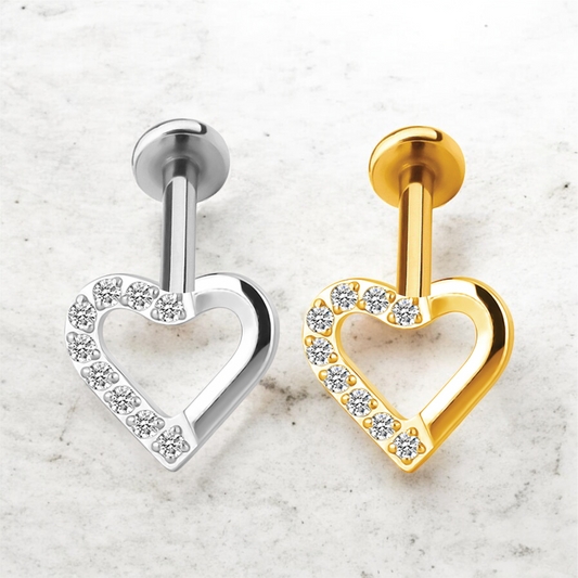 Lina - Crystal Heart Stud