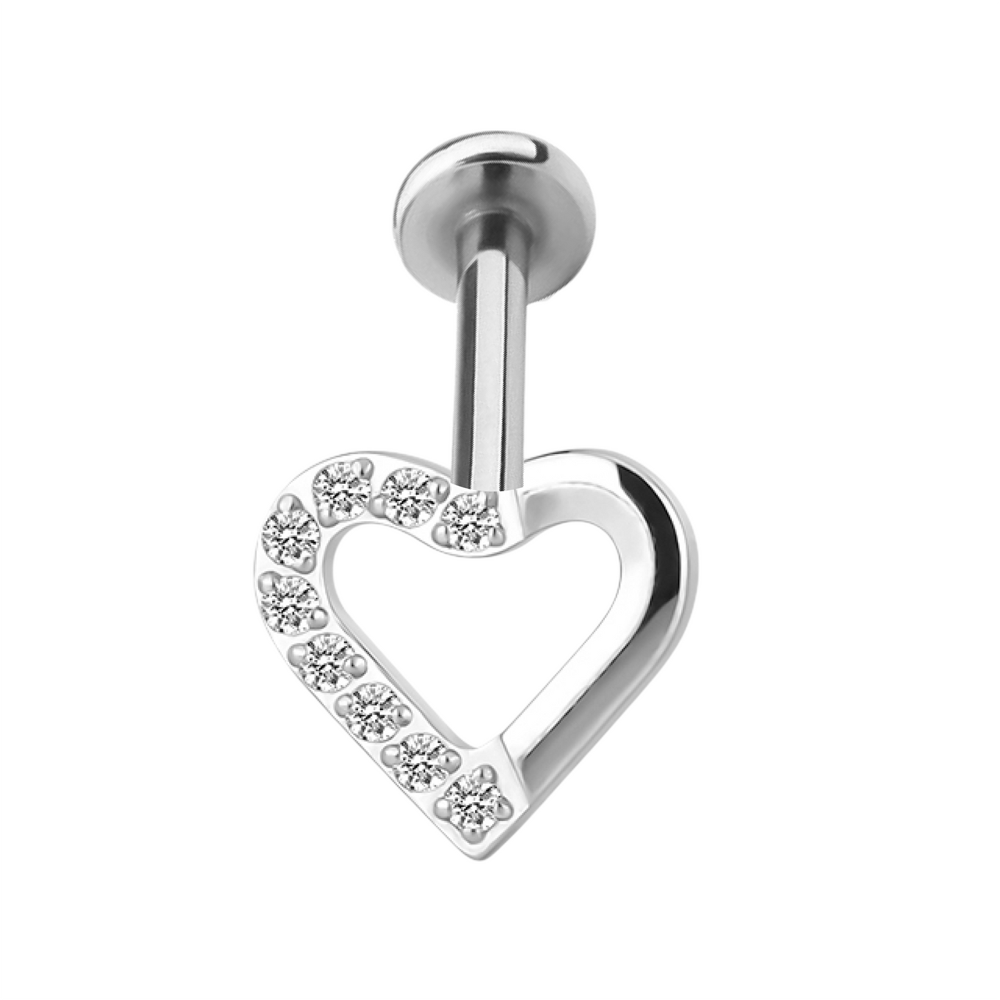 Lina - Crystal Heart Stud