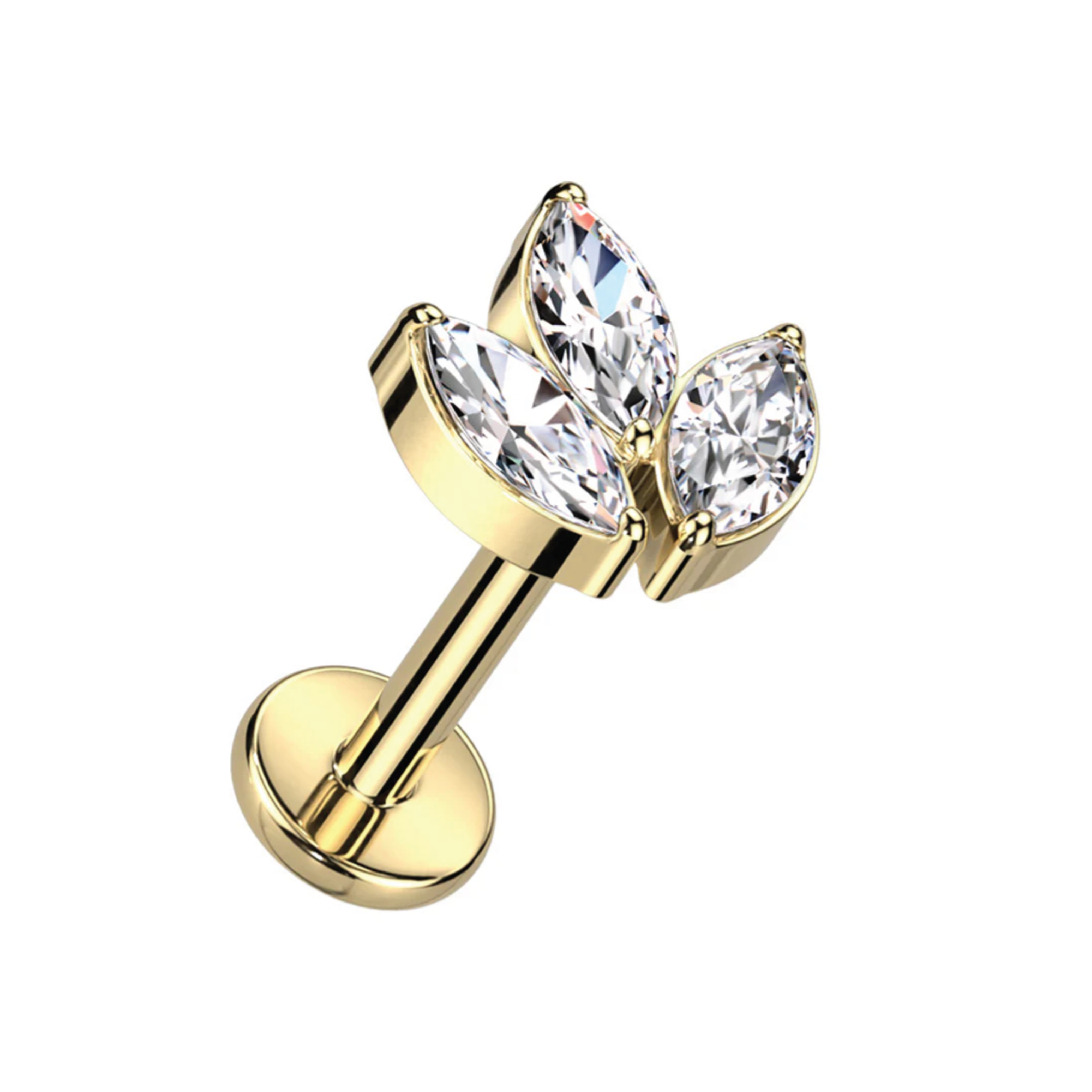 Titanium Butterfly Labret Stud | Cura - Piercing Jewellery