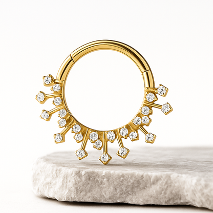 Mahira - Titanium Sunburst Daith Ring
