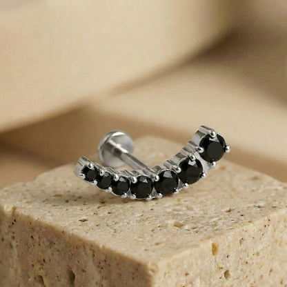 Milana - Titanium Descending Curved Stud