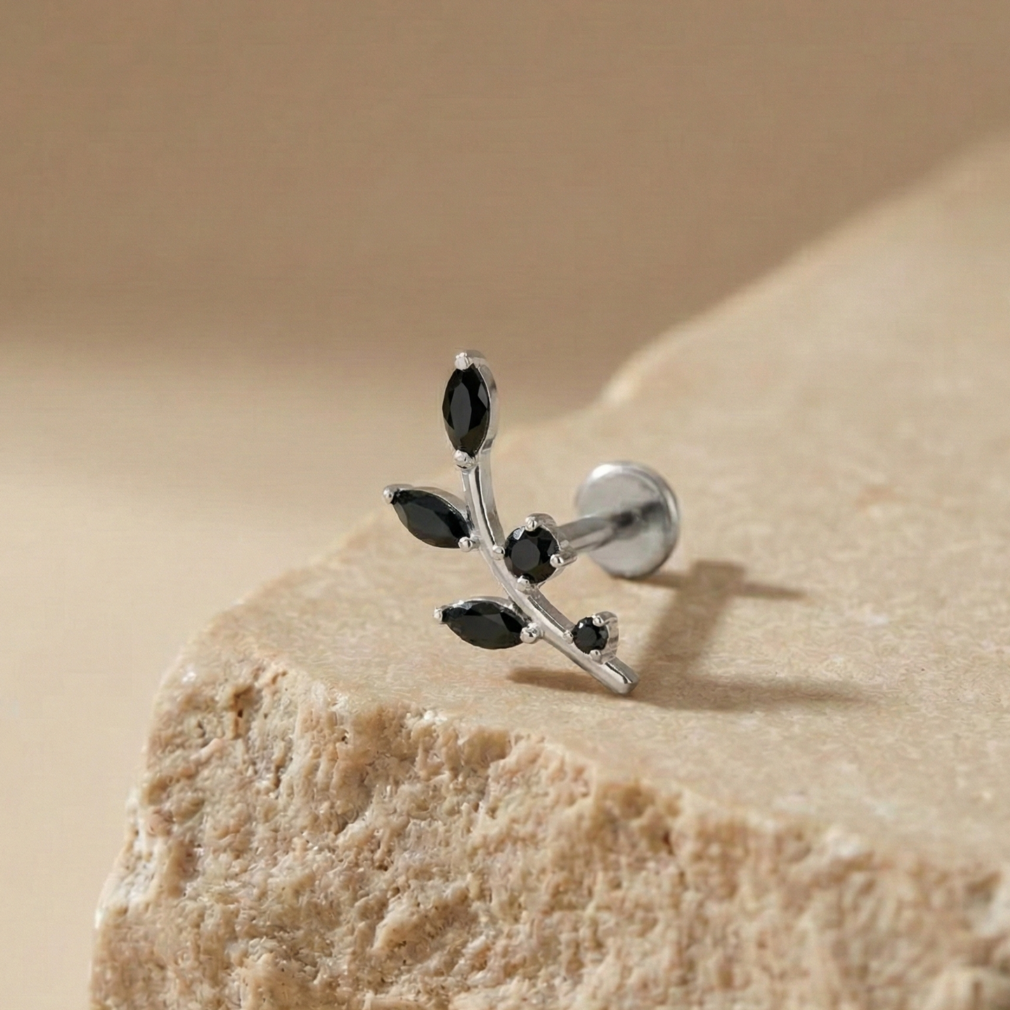 Mira - Titanium Vine Stud