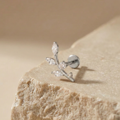 Mira - Titanium Vine Stud