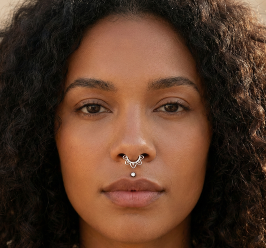 Nikita - Titanium Mandala Jewelled Daith/ Septum Ring