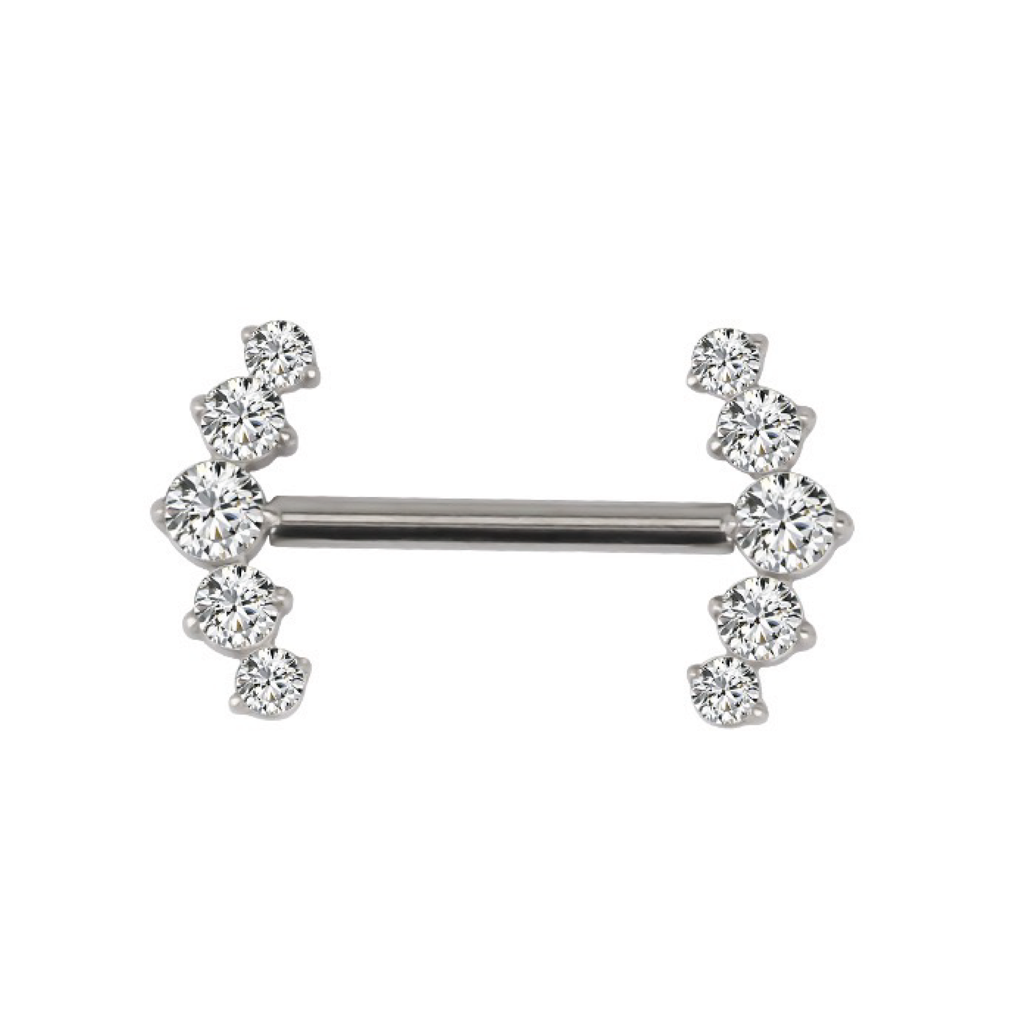 Nyla - Titanium Threadless Curved Nipple Bar