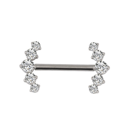 Nyla - Titanium Threadless Curved Nipple Bar