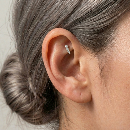 Nora - Titanium Curved Stud