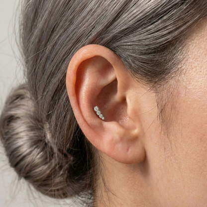 Nora - Titanium Curved Stud