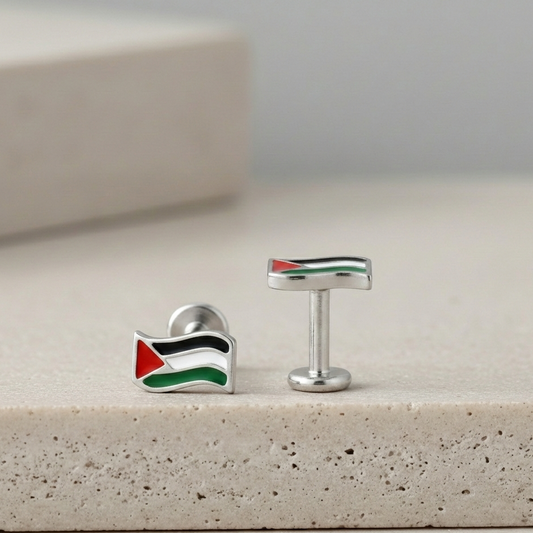 Palestine - Surgical Steel Flag Labret