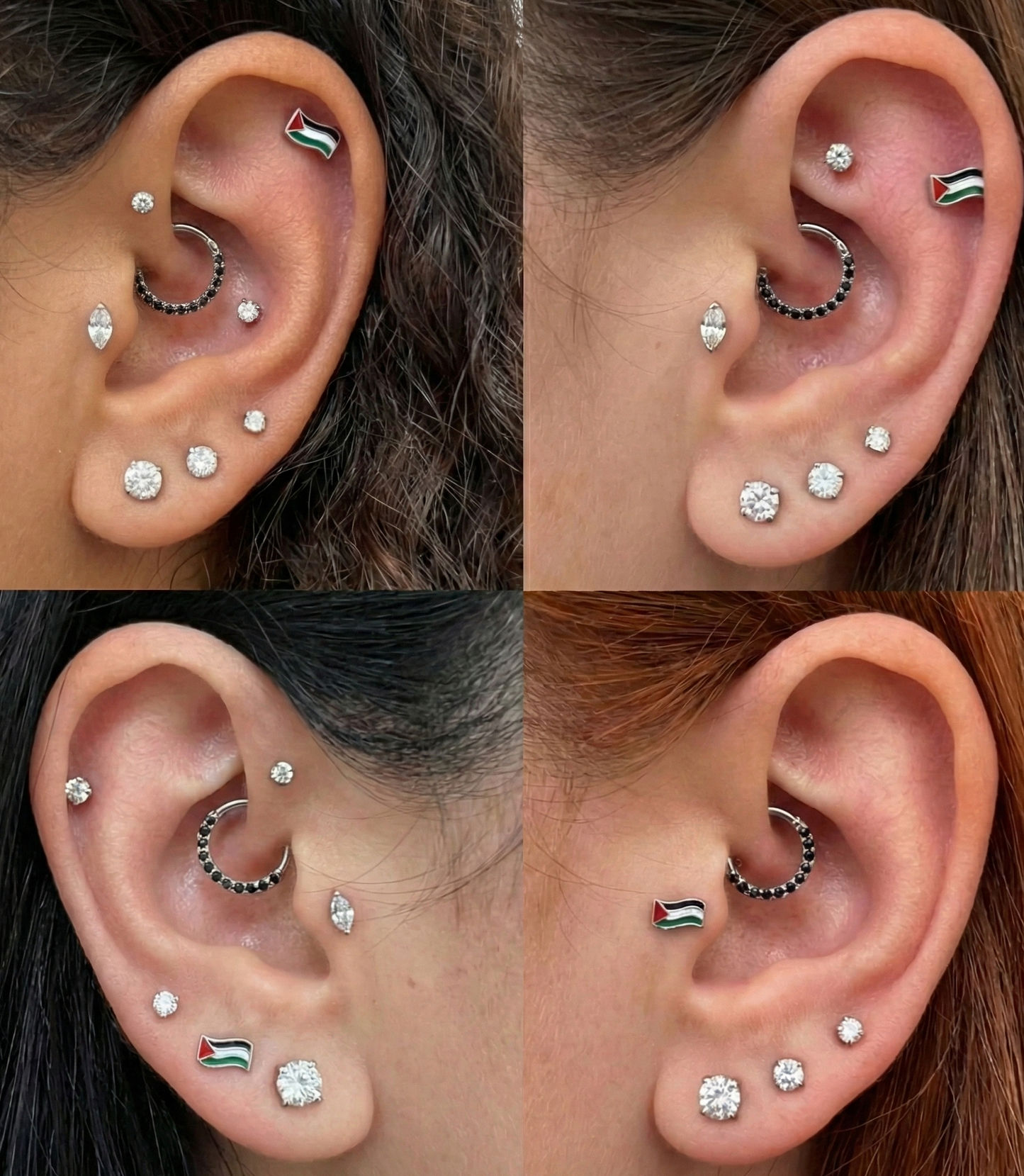 Palestine - Surgical Steel Flag Labret