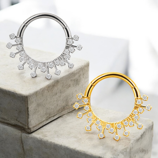 Mahira - Titanium Sunburst Daith Ring
