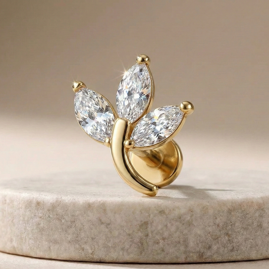 Ria - Titanium Ivy Stud