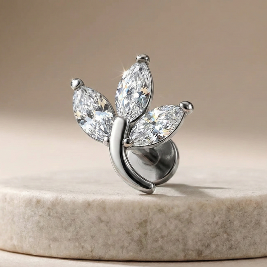 Ria - Titanium Ivy Stud