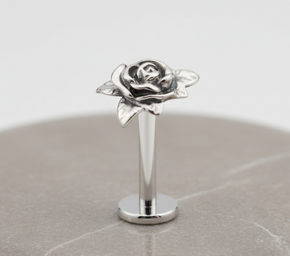 Rosa - Titanium Rose Stud