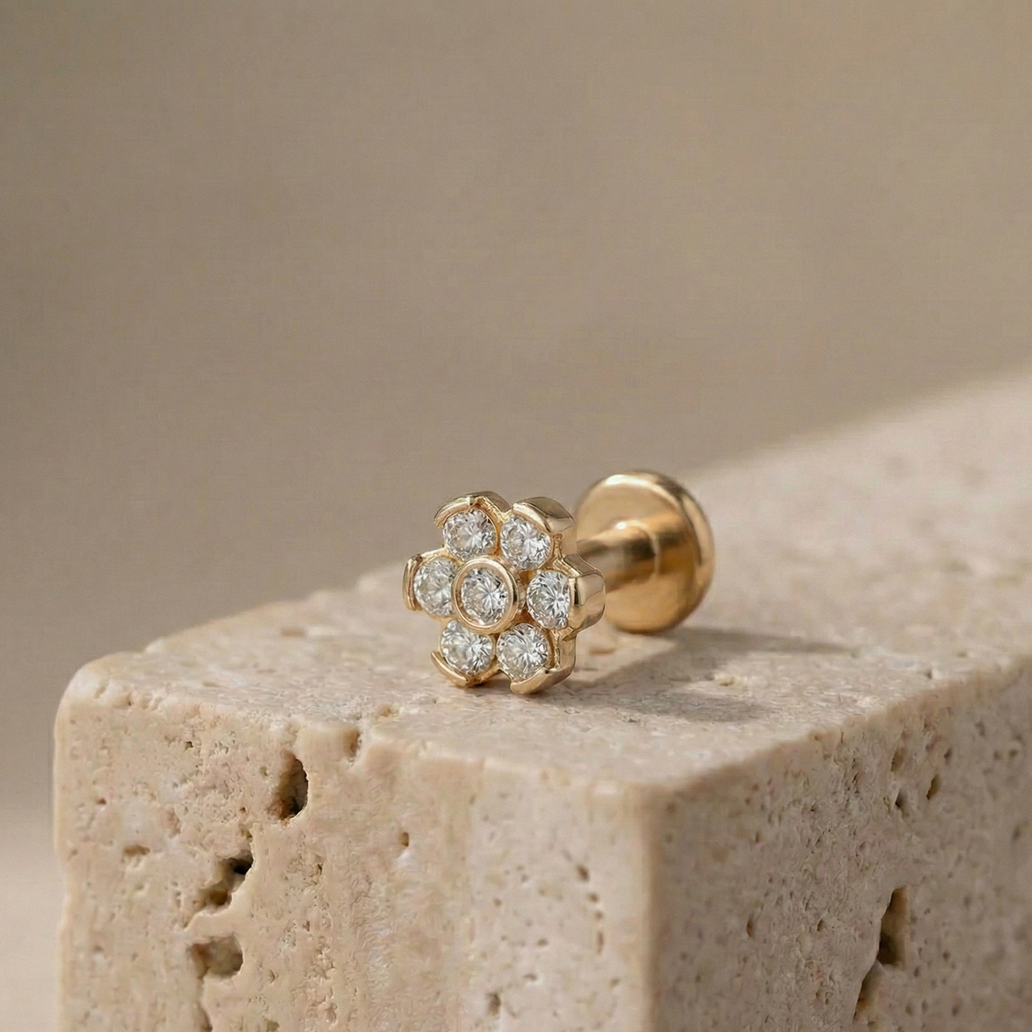Rosita - Titanium Flower Stud