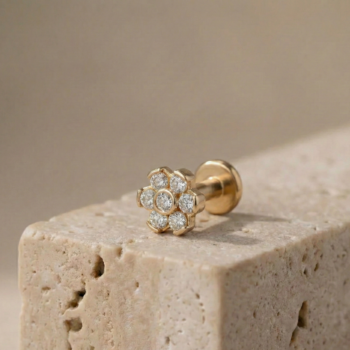 Rosita - Titanium Flower Stud