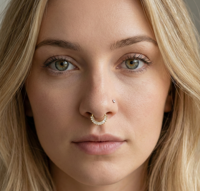 Safa - Titanium Baguette Daith/ Septum Ring