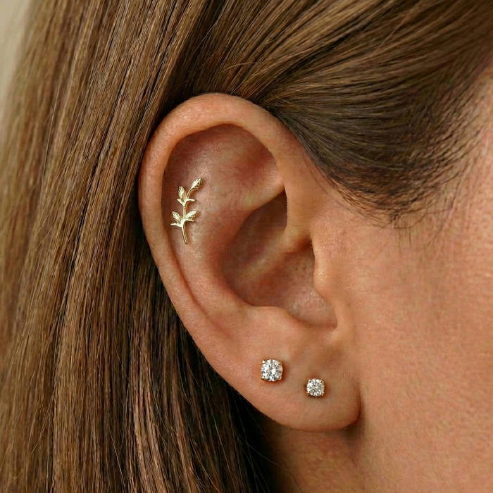 Samara - Titanium Vine Stud