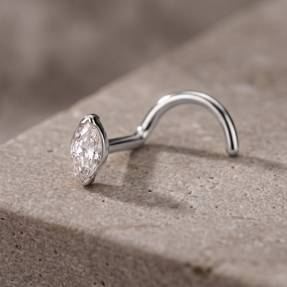 Selene- Titanium Marquise Nose Screw