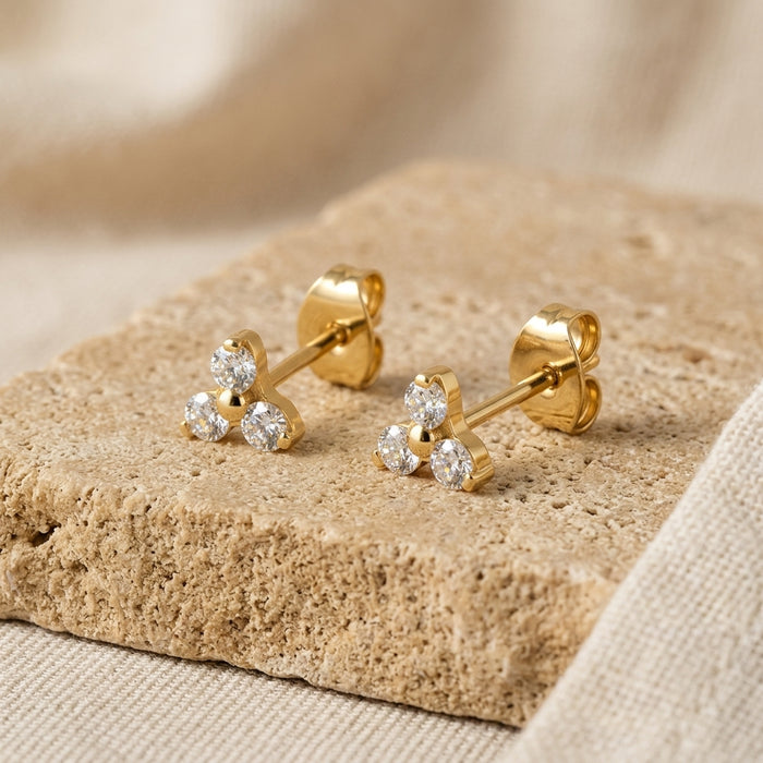 Tamara - Titanium Trinity Studs (Butterfly Back)