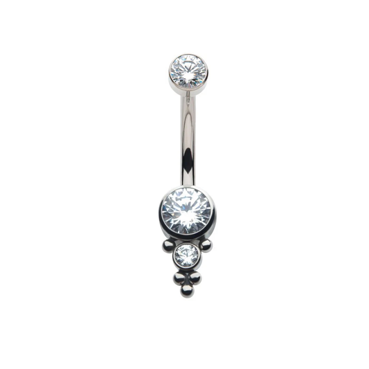 Tiara Titanium Cluster Belly Ring