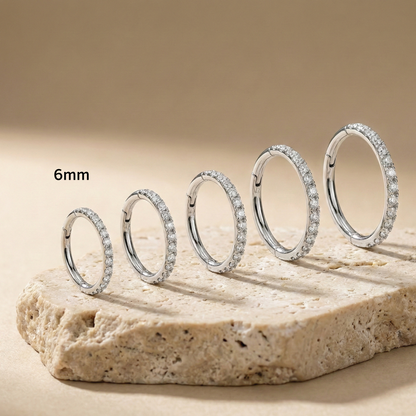 Vera - Titanium Segment Ring with Side Facing Stones