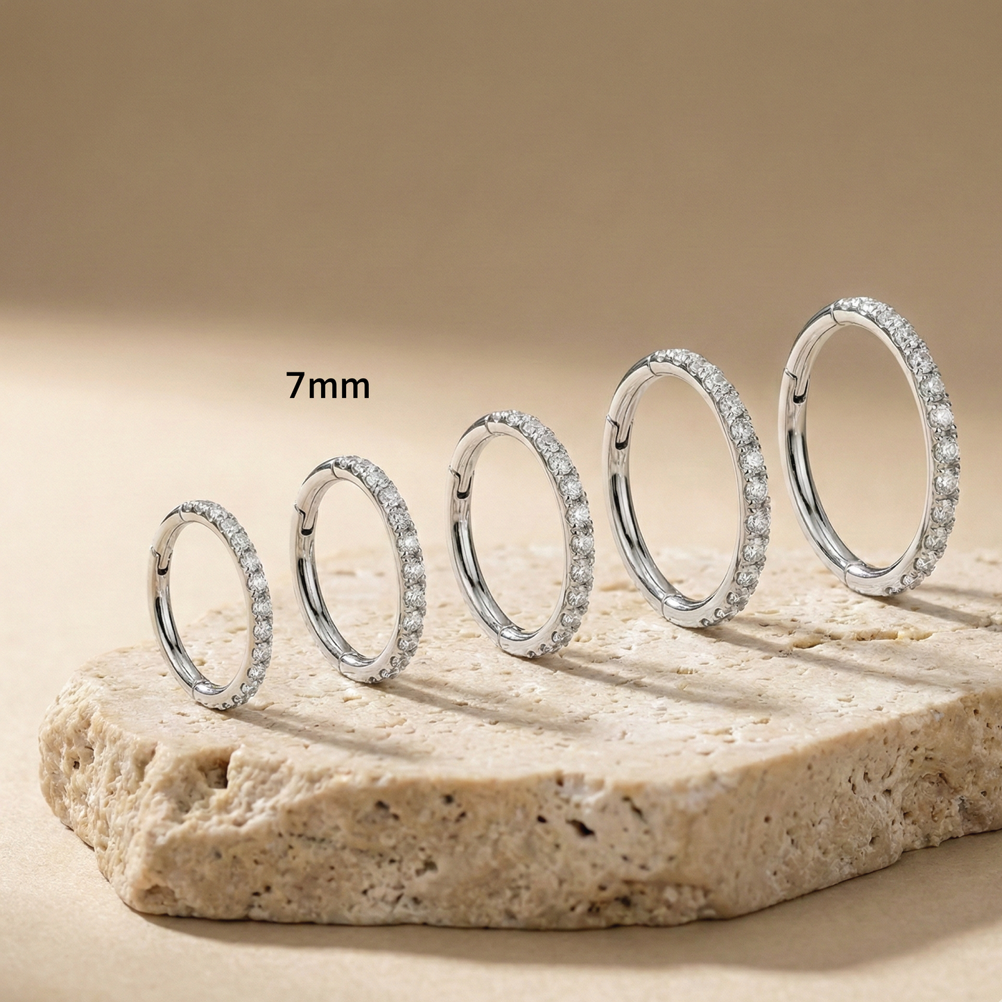 Vera - Titanium Segment Ring with Side Facing Stones