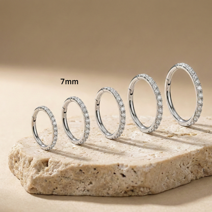 Vera - Titanium Segment Ring with Side Facing Stones