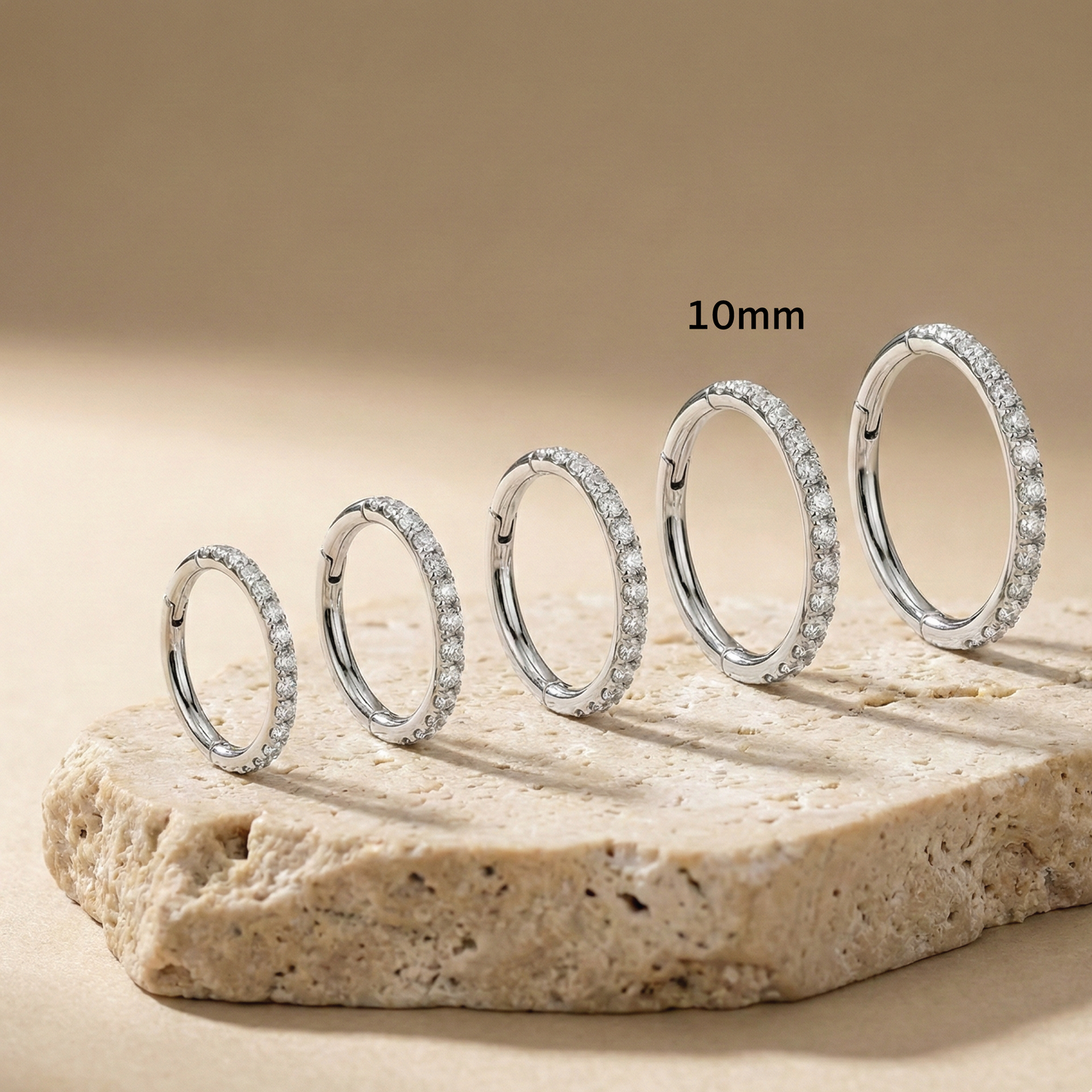 Vera - Titanium Segment Ring with Side Facing Stones