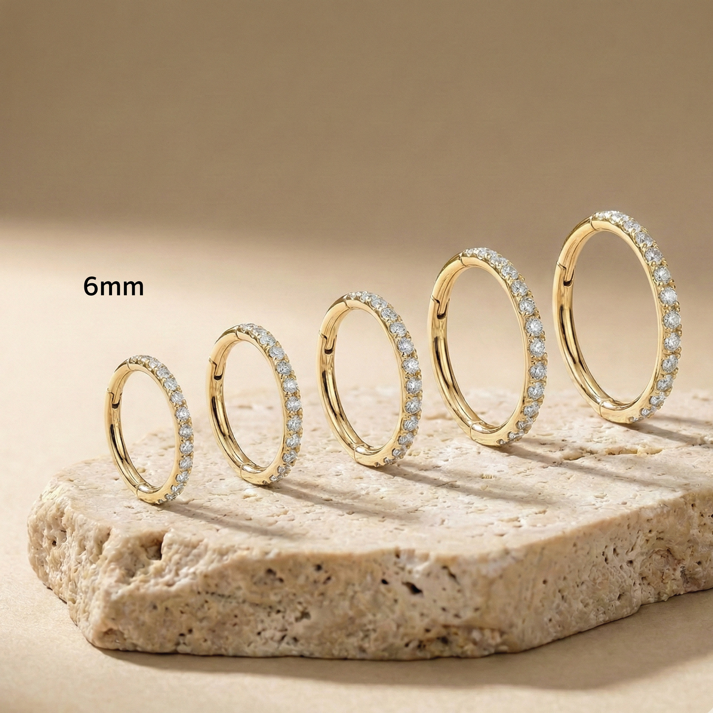 Vera - Titanium Segment Ring with Side Facing Stones