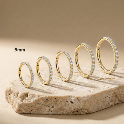 Vera - Titanium Segment Ring with Side Facing Stones