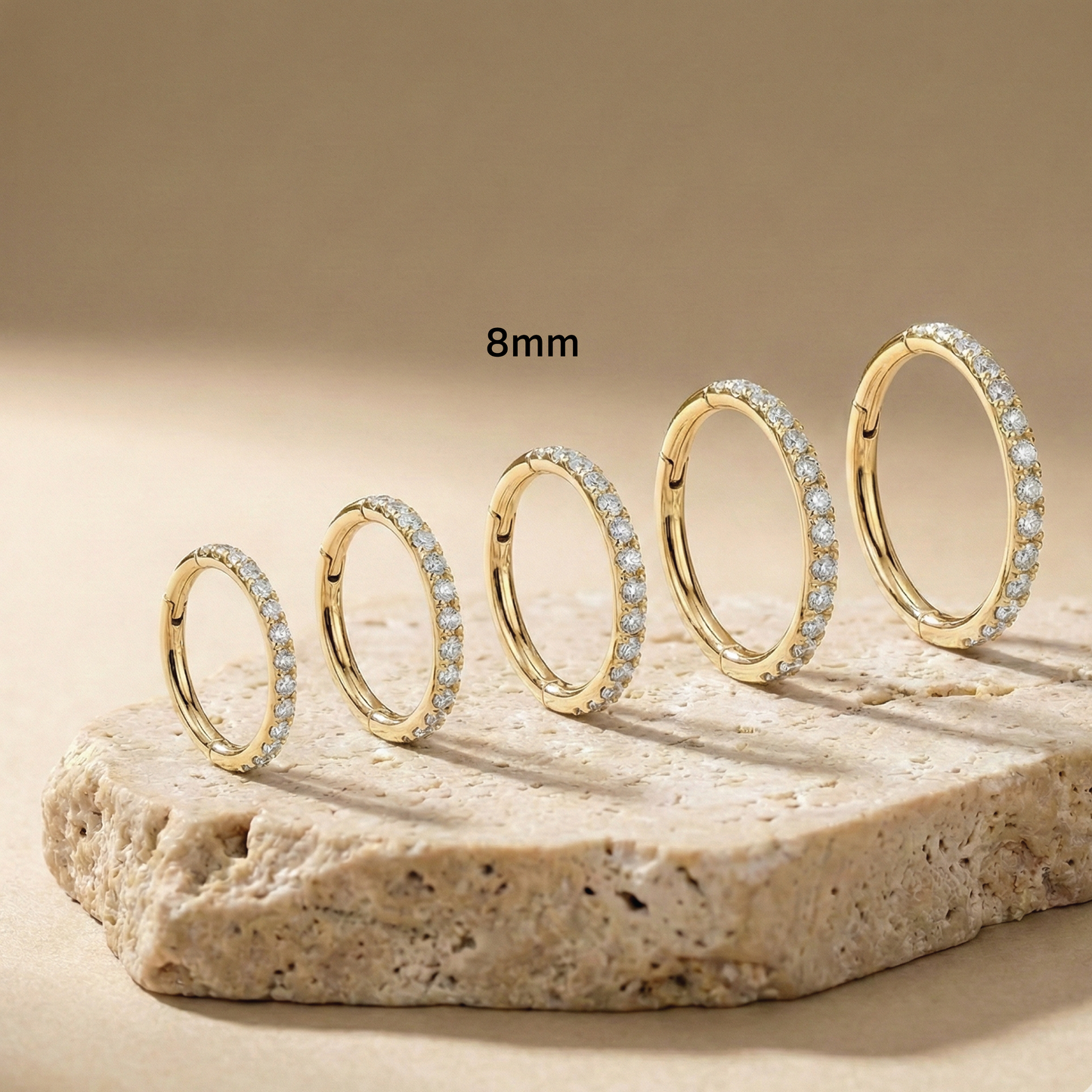 Vera - Titanium Segment Ring with Side Facing Stones
