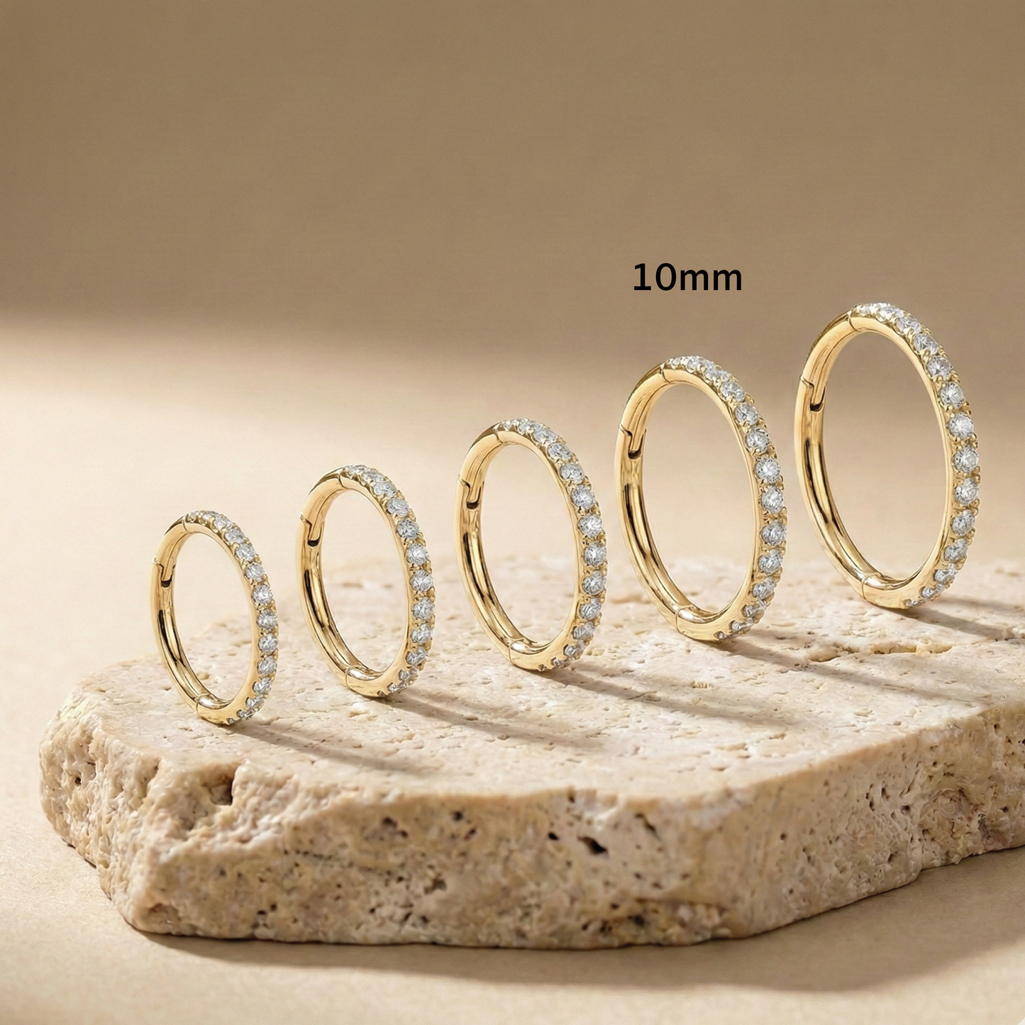 Vera - Titanium Segment Ring with Side Facing Stones