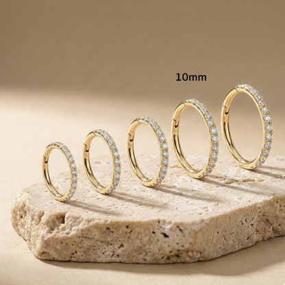 Vera - Titanium Segment Ring with Side Facing Stones