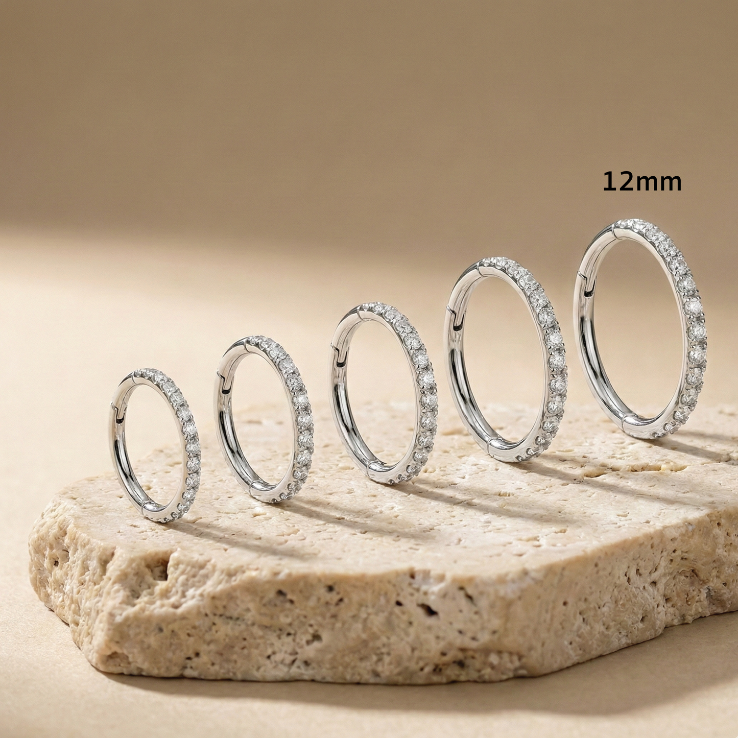 Vera - Titanium Segment Ring with Side Facing Stones